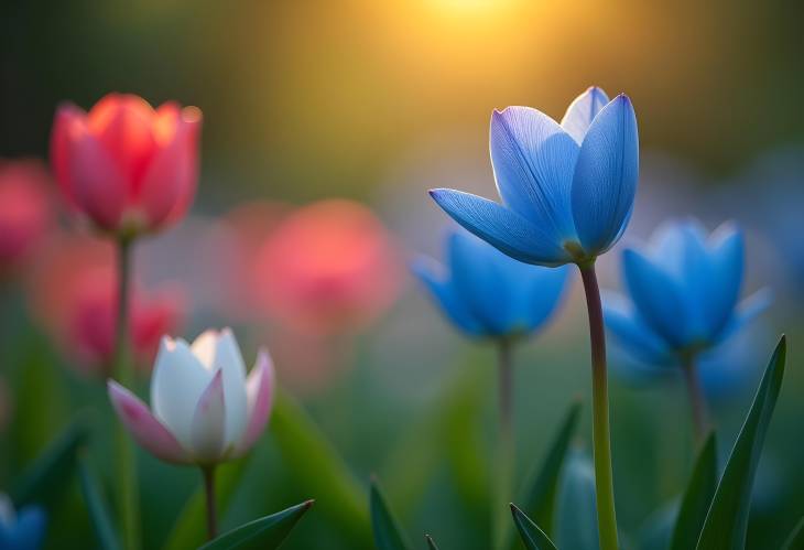 A Blue Flower Wonderland in Spring